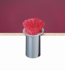 In-Counter Straw Holder - 5.12" Diameter - Stainless Steel In-Counter Straw Holder - 5.12" Diameter - Stainless Steel