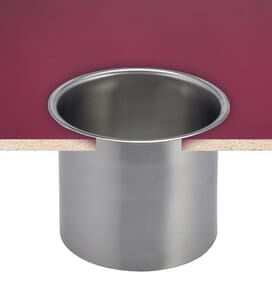 Large In-counter Trash Chute - 6.6" Diameter - Stainless Steel Large In-counter Trash Chute - 6.6" Diameter - Stainless Steel