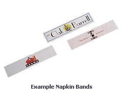 4-Color Custom Printed Paper Napkin Bands (for 4 1/4" x 1 1/2" Paper Napkins) - 20,000 bands/case 4-Color Custom Printed Paper Napkin Bands (for 4 1/4" x 1 1/2" Paper Napkins) - 20,000 bands/case