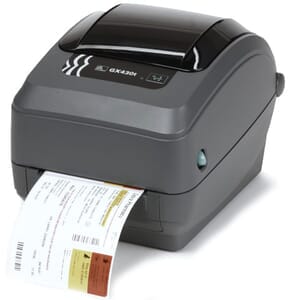 Zebra GX430 Desktop Label Printer with 10/100 Ethernet, Dispenser (Peeler), Adjustable Black Line Sensor, Extended Memory, Real Time Clock Zebra GX430 Desktop Label Printer with 10/100 Ethernet, Dispenser (Peeler), Adjustable Black Line Sensor, Extended Memory, Real Time Clock