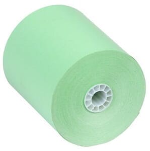 3 1/8" x 230' (80mm x 70m) Thermal Paper (50 rolls/case) - Green 3 1/8" x 230' (80mm x 70m) Thermal Paper (50 rolls/case) - Green