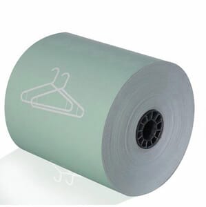 3 1/8" x 165' (80mm x 50m) Dry Cleaning Heavy Thermal Paper (50 rolls/case) - Green 3 1/8" x 165' (80mm x 50m) Dry Cleaning Heavy Thermal Paper (50 rolls/case) - Green