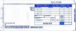 2-Part LONG (3 1/4" x 7 7/8") Sales Imprinter Slips (100 slips/pack) - Truncated 2-Part LONG (3 1/4" x 7 7/8") Sales Imprinter Slips (100 slips/pack) - Truncated