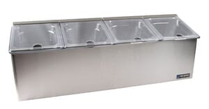 EZ-Chill Self Service Center - (4) 1/6 Pans, (4) Notched Lids, (1) Ice Liner EZ-Chill Self Service Center - (4) 1/6 Pans, (4) Notched Lids, (1) Ice Liner