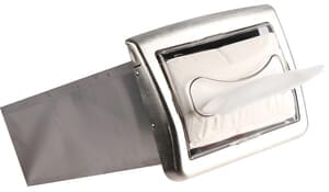 Venue In-Counter Napkin Dispenser - Fullfold - Clear/Satin Chrome Venue In-Counter Napkin Dispenser - Fullfold - Clear/Satin Chrome