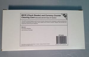MICR/Check Reader / Currency Counter Cleaning Cards ( 25 / Box) MICR/Check Reader / Currency Counter Cleaning Cards ( 25 / Box)