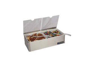 Condiment Center w/Notched Lids - (2) 1 Qt w/Individual Notched Lid Condiment Center w/Notched Lids - (2) 1 Qt w/Individual Notched Lid