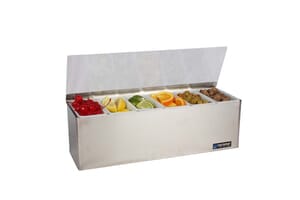 EZ-Chill Garnish Center - (6) 1 Pt w/Plex Lids EZ-Chill Garnish Center - (6) 1 Pt w/Plex Lids