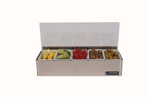 Garnish Tray - Non-Chilled - (5) 1 Pt w/Plex Lids Garnish Tray - Non-Chilled - (5) 1 Pt w/Plex Lids