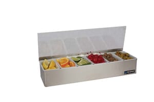 Garnish Tray - Non-Chilled - (6) 1 Pt w/Plex Lids Garnish Tray - Non-Chilled - (6) 1 Pt w/Plex Lids
