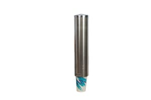 Large Pull-Type Water Cup Dispenser - Cone 4 1/2-7 Oz, Flat 6-12 Oz - Stainless Steel Large Pull-Type Water Cup Dispenser - Cone 4 1/2-7 Oz, Flat 6-12 Oz - Stainless Steel