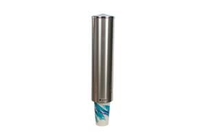 Large Pull-Type Water Cup Dispenser - Cone 8-12 Oz, Flat 12-24 Oz - Stainless Steel Large Pull-Type Water Cup Dispenser - Cone 8-12 Oz, Flat 12-24 Oz - Stainless Steel