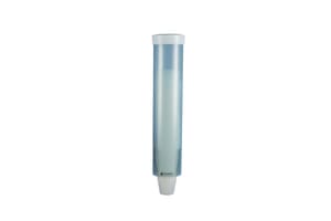Medium Pull-Type Water Cup Dispenser - Cone Or Flat 4-10 Oz - Frosted Blue Medium Pull-Type Water Cup Dispenser - Cone Or Flat 4-10 Oz - Frosted Blue