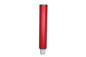 Pull-Type Paper/Plastic Bev Cup Dispenser - 4-10 Oz - Red Pull-Type Paper/Plastic Bev Cup Dispenser - 4-10 Oz - Red
