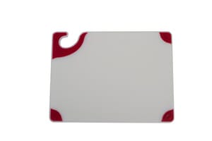 Saf-T-Grip White Cutting Board - Red Grips Saf-T-Grip White Cutting Board - Red Grips
