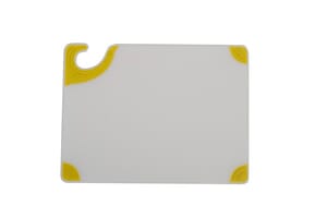 Saf-T-Grip White Cutting Board - Yellow Grips Saf-T-Grip White Cutting Board - Yellow Grips