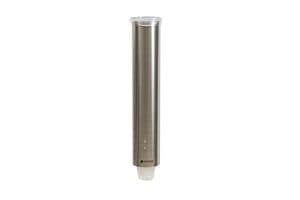 Small Pull-Type Water Cup Dispenser - Cone 3-4 1/2 Oz, Flat 3-5 Oz - Stainless Steel Small Pull-Type Water Cup Dispenser - Cone 3-4 1/2 Oz, Flat 3-5 Oz - Stainless Steel