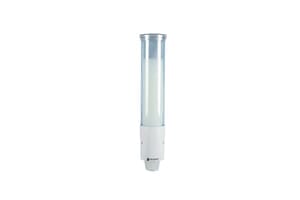 Small Pull-Type Water Cup Dispenser - Cone 3-4 1/2 Oz, Flat 3-5 Oz - White Small Pull-Type Water Cup Dispenser - Cone 3-4 1/2 Oz, Flat 3-5 Oz - White