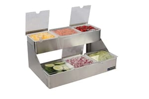Stepped Center - Stepped w/Notched Lids - (6) 1 Qt w/Individual Notched Lids Stepped Center - Stepped w/Notched Lids - (6) 1 Qt w/Individual Notched Lids