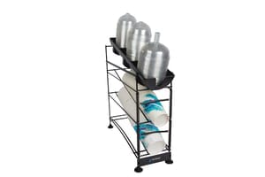 Wireworks 3 Tier Cup Dispenser w/Lid Tray & Side Panels Wireworks 3 Tier Cup Dispenser w/Lid Tray & Side Panels