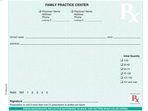 Kentucky compliant 5 1/2" x 4 1/4" Horizontal 1-part Rx Pads (8 Pads @ 100 sheets/pad) - Green Kentucky compliant 5 1/2" x 4 1/4" Horizontal 1-part Rx Pads (8 Pads @ 100 sheets/pad) - Green