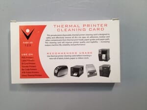 Thermal Printer Cleaning Cards 2 x 6 (25 / Box) Thermal Printer Cleaning Cards 2 x 6 (25 / Box)