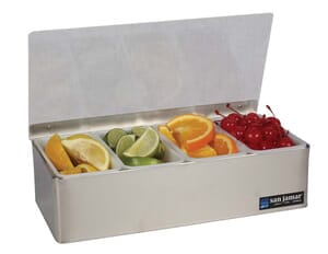 Garnish Tray - Non-Chilled - (4) 1 Pt w/Plex Lids Garnish Tray - Non-Chilled - (4) 1 Pt w/Plex Lids