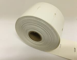 2.25" x 1.35" Direct Thermal Hang Tag; 1" Core; 12 Rolls/case; 967 Labels/roll <font color=red>*Clearance Item*</font> 2.25" x 1.35" Direct Thermal Hang Tag; 1" Core; 12 Rolls/case; 967 Labels/roll <font color=red>*Clearance Item*</font>