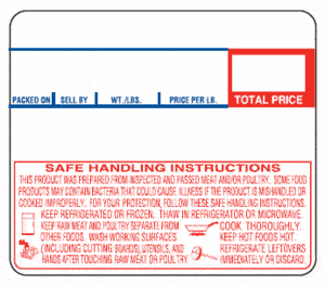 CAS LP-1000N (58mm x 50mm) Non-UPC with Safe Handling Scale Label (7,200 labels/case) - CAS 8030 CAS LP-1000N (58mm x 50mm) Non-UPC with Safe Handling Scale Label (7,200 labels/case) - CAS 8030