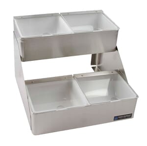 Stepped Center - Stepped w/Notched Lids - (4) 1 Qt w/Individual Notched Lids Stepped Center - Stepped w/Notched Lids - (4) 1 Qt w/Individual Notched Lids