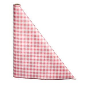 40" x 100' Paper Table Cover (1 roll) - Red / White Gingham 40" x 100' Paper Table Cover (1 roll) - Red / White Gingham