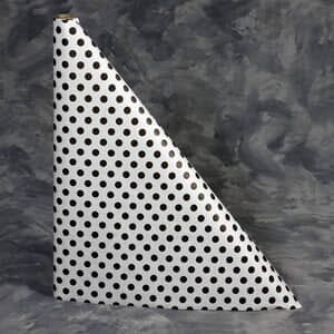 40" x 300' Paper Table Cover (1 roll) - Black Polka Dot Design 40" x 300' Paper Table Cover (1 roll) - Black Polka Dot Design