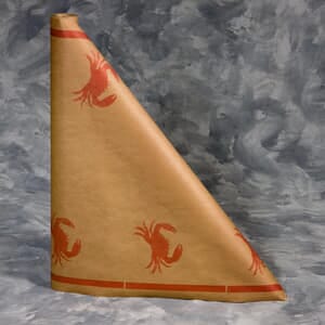 40" x 300' Paper Table Cover (1 roll) - Crab Design Brown Paper 40" x 300' Paper Table Cover (1 roll) - Crab Design Brown Paper