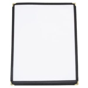 8 1/2" x 5 1/2" - Clear Stitched Café Menu Covers (25 covers/pack) - 1 Panel / 2 View 8 1/2" x 5 1/2" - Clear Stitched Café Menu Covers (25 covers/pack) - 1 Panel / 2 View