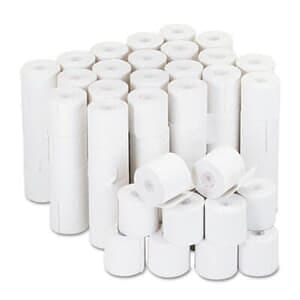 2 1/4" x 126' Adding Machine/Calculator Paper Rolls; 16#; 1/2" Core; 100 rolls/carton - White 2 1/4" x 126' Adding Machine/Calculator Paper Rolls; 16#; 1/2" Core; 100 rolls/carton - White