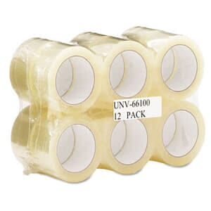 Box Sealing Tape, 2" x 110 yards, 3" Core, Clear, 12/Pack Box Sealing Tape, 2" x 110 yards, 3" Core, Clear, 12/Pack