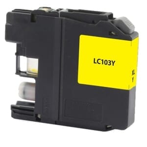 Brother LC103Y Compatible Inkjet Cartridge (600 page yield) - Yellow Brother LC103Y Compatible Inkjet Cartridge (600 page yield) - Yellow