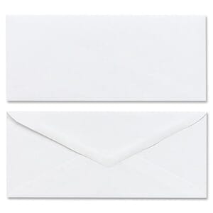 Business Envelope, V-Flap, #10, White, 500/Box Business Envelope, V-Flap, #10, White, 500/Box