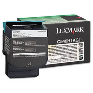 Lexmark C540H1KG High-Yield Toner, 2500 Page-Yield, Black Lexmark C540H1KG High-Yield Toner, 2500 Page-Yield, Black