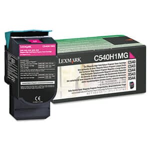 Lexmark C540H1MG High-Yield Toner, 2000 Page-Yield, Magenta Lexmark C540H1MG High-Yield Toner, 2000 Page-Yield, Magenta