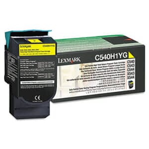 Lexmark C540H1YG High-Yield Toner, 2000 Page-Yield, Yellow Lexmark C540H1YG High-Yield Toner, 2000 Page-Yield, Yellow