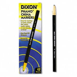 Dixon China Marker, Black, Dozen Dixon China Marker, Black, Dozen