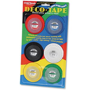 Deco Bright Decorative Tape, 1/8" x 324", Red/Black/Blue/Green/Yellow, 6/Box Deco Bright Decorative Tape, 1/8" x 324", Red/Black/Blue/Green/Yellow, 6/Box