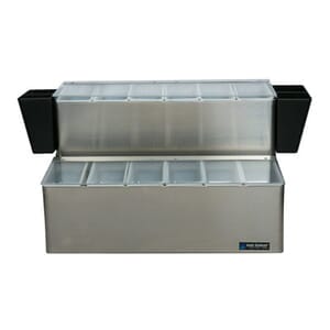 EZ-Chill Ultimate Garnish Center - (3) 1 Qt, (12) 1 Pt, (2) Caddies & Ice Liners EZ-Chill Ultimate Garnish Center - (3) 1 Qt, (12) 1 Pt, (2) Caddies & Ice Liners