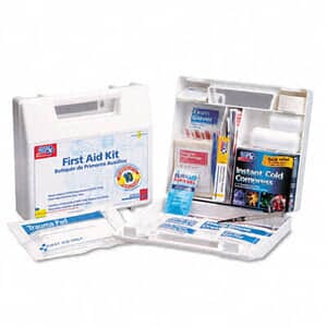 First Aid Kit for 10 People, 62 Pieces, OSHA Compliant, Plastic Case First Aid Kit for 10 People, 62 Pieces, OSHA Compliant, Plastic Case
