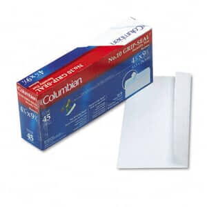 Grip-Seal Security Tint Business Envelopes, Side Seam, #10, White Wove, 45/Box Grip-Seal Security Tint Business Envelopes, Side Seam, #10, White Wove, 45/Box