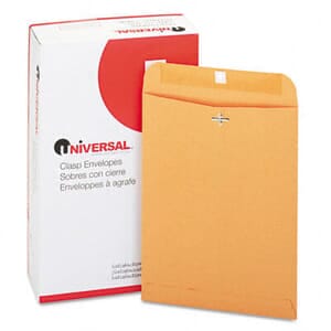 Kraft Clasp Envelope, Side Seam, 28lb, 9 x 12, Light Brown, 100/Box Kraft Clasp Envelope, Side Seam, 28lb, 9 x 12, Light Brown, 100/Box