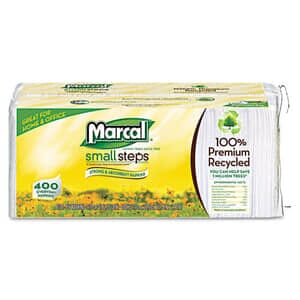 Lunch Napkins, One-Ply, 12-1/2 x 11-2/5, White, 400/Pack Lunch Napkins, One-Ply, 12-1/2 x 11-2/5, White, 400/Pack
