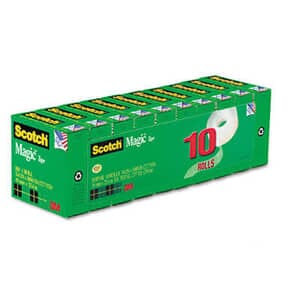 3M Magic Tape Value Pack, 3/4" x 1000", 1" Core, 10/Pack 3M Magic Tape Value Pack, 3/4" x 1000", 1" Core, 10/Pack