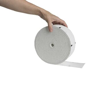 NCR Persona Series 3 1/8" x 1960' ATM Thermal Receipt Paper (4 rolls/case) - 4.4" Repeat Sensemark Outside NCR Persona Series 3 1/8" x 1960' ATM Thermal Receipt Paper (4 rolls/case) - 4.4" Repeat Sensemark Outside